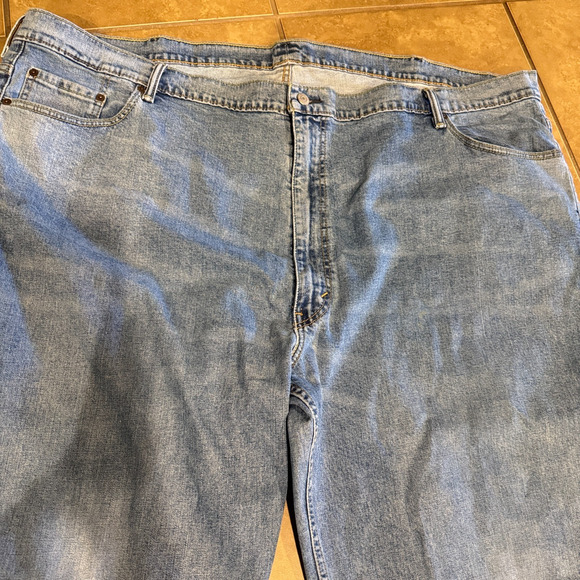 Levis 550 Relaxed Straight Jeans Big Mens 54x30 Blue denim Loose Everyday Casual - Picture 4 of 7